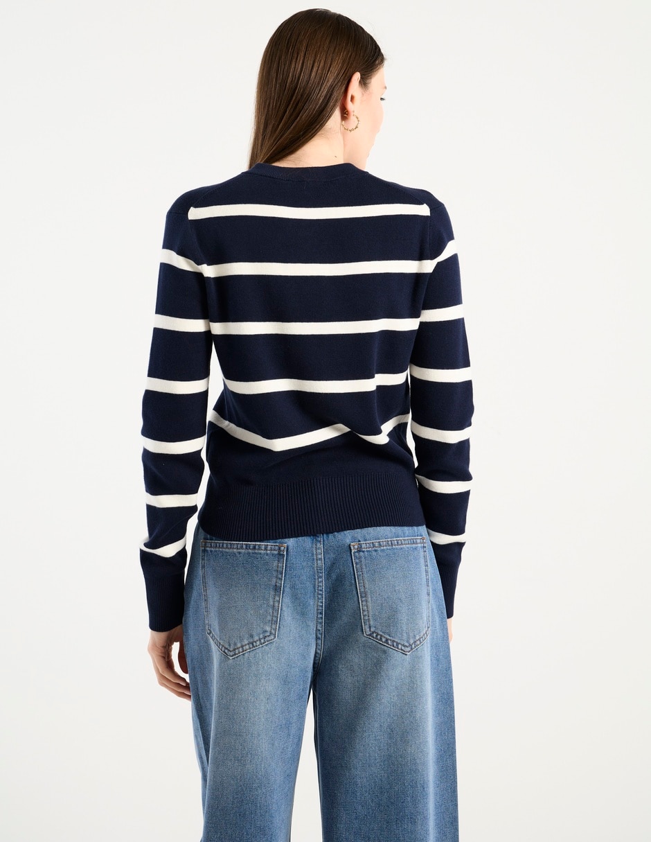 Suéter Hilfiger cuello con botón para mujer 6