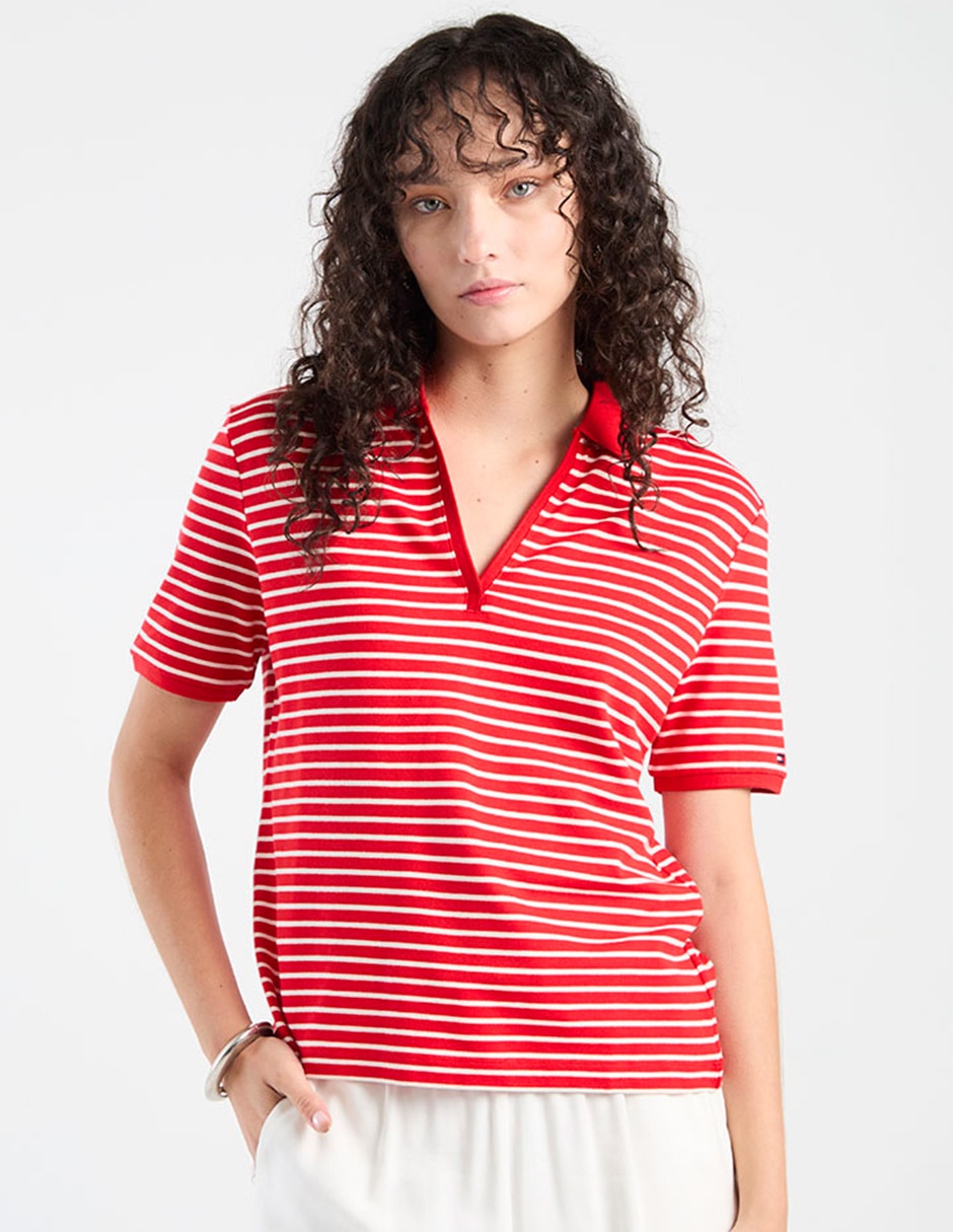 Playera tipo polo para mujer