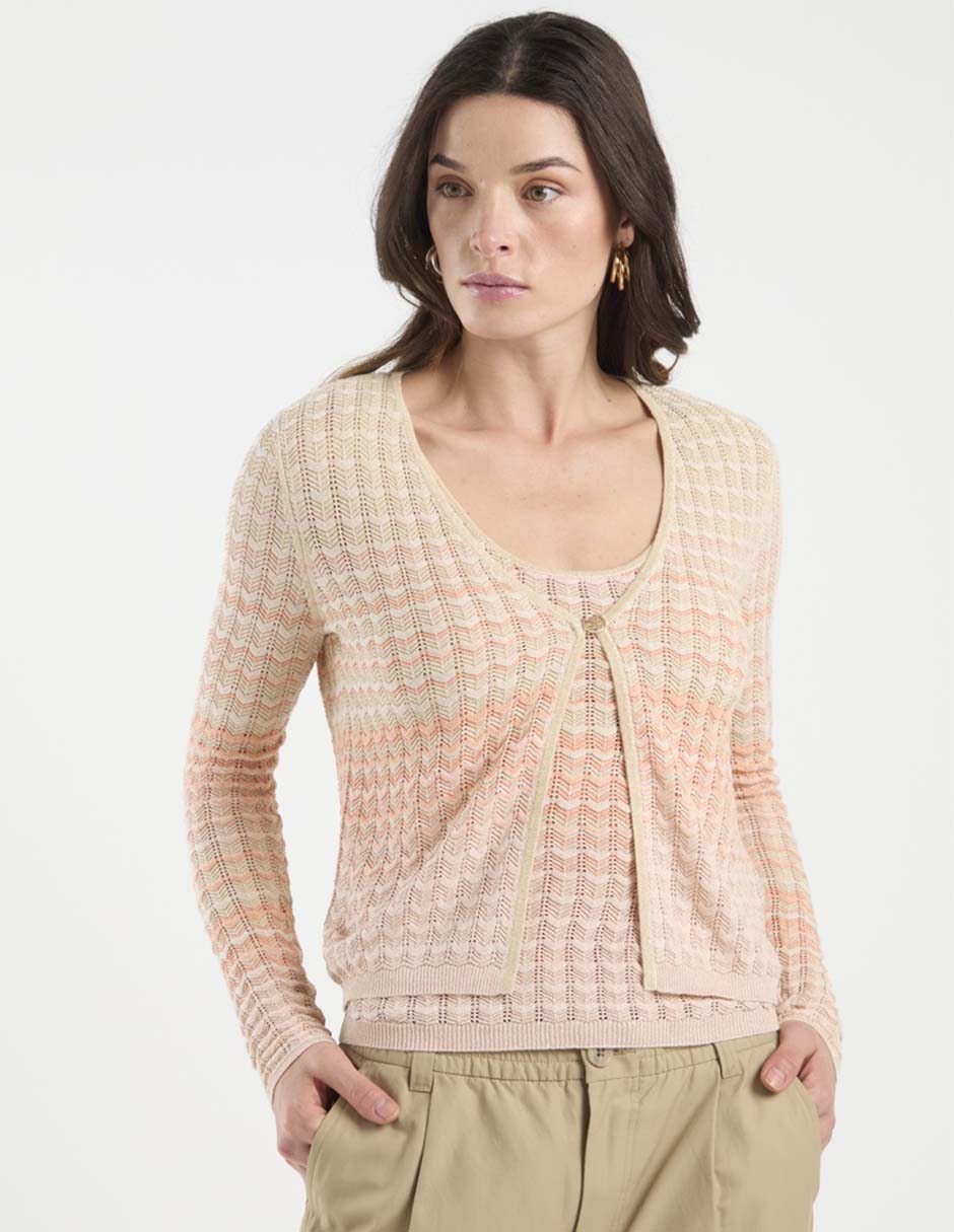 Suéter cuello V para mujer 2
