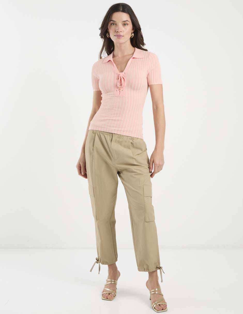 Suéter cuello camisero para mujer 3