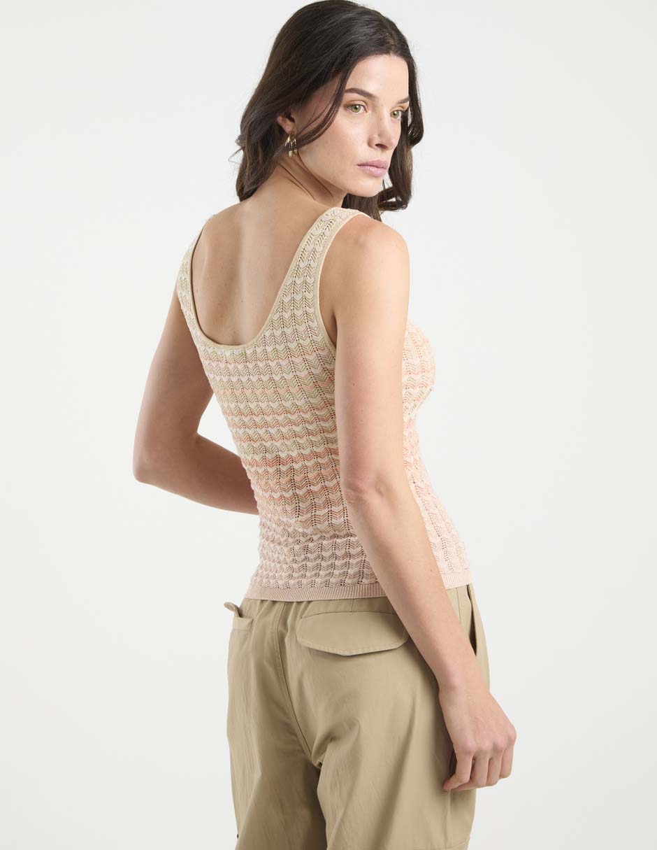 Top cuello redondo tirante ancho 6