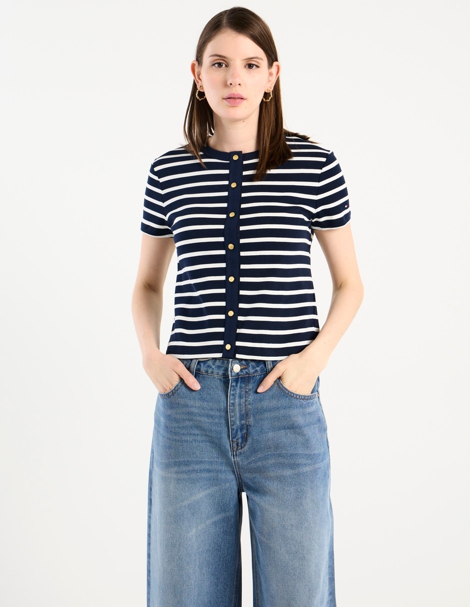 Playera manga corta cuello redondo para mujer 2