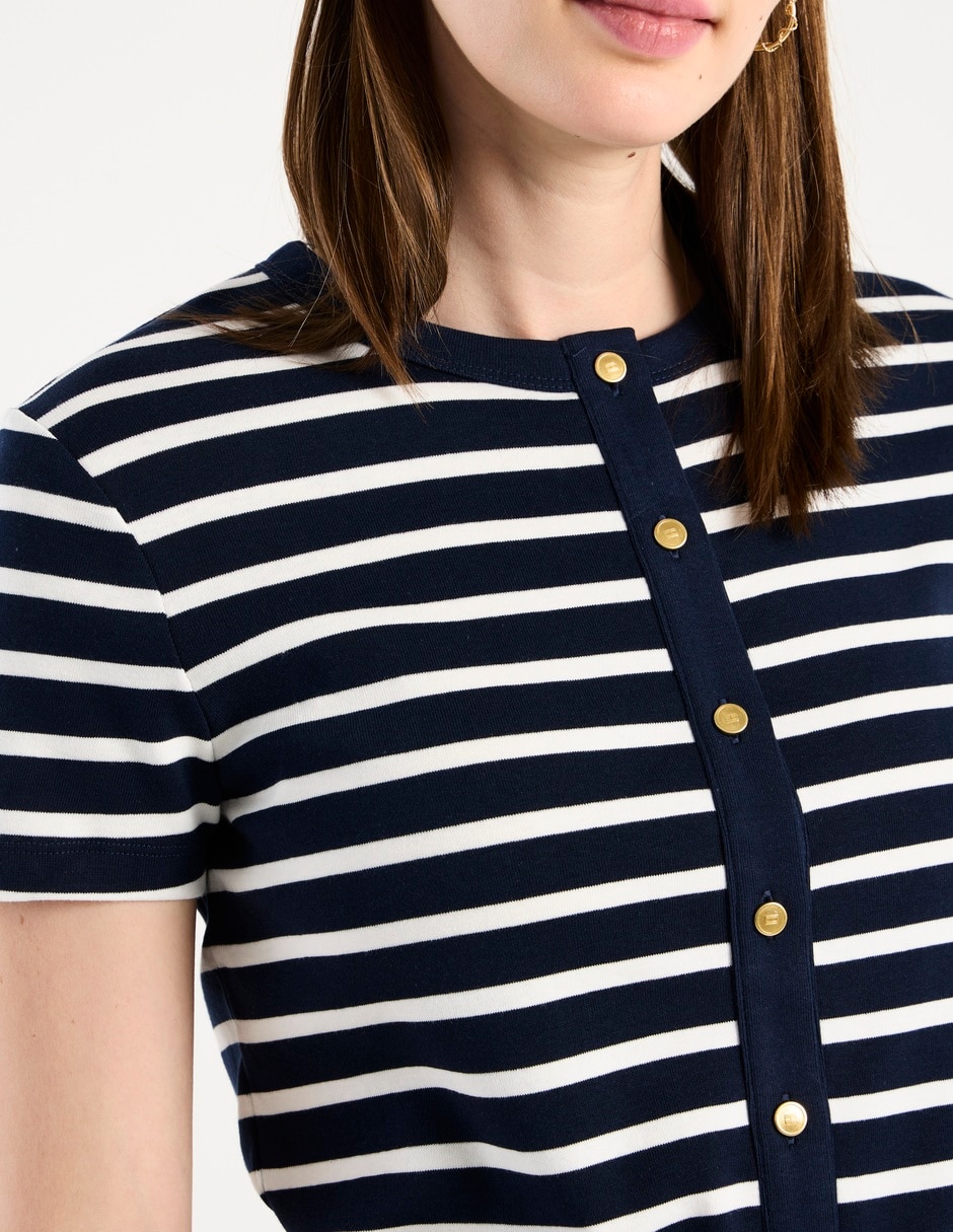 Playera manga corta cuello redondo para mujer 4