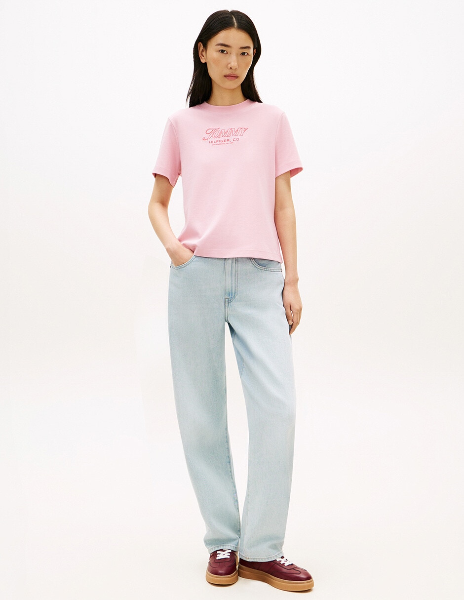 Playera manga corta cuello redondo para mujer 3