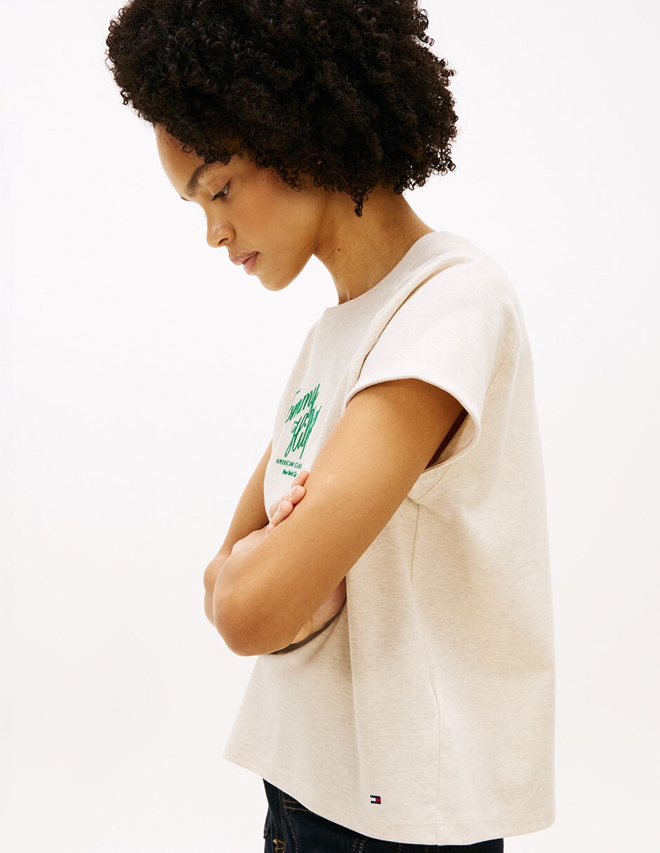 Playera manga corta cuello redondo para mujer 2