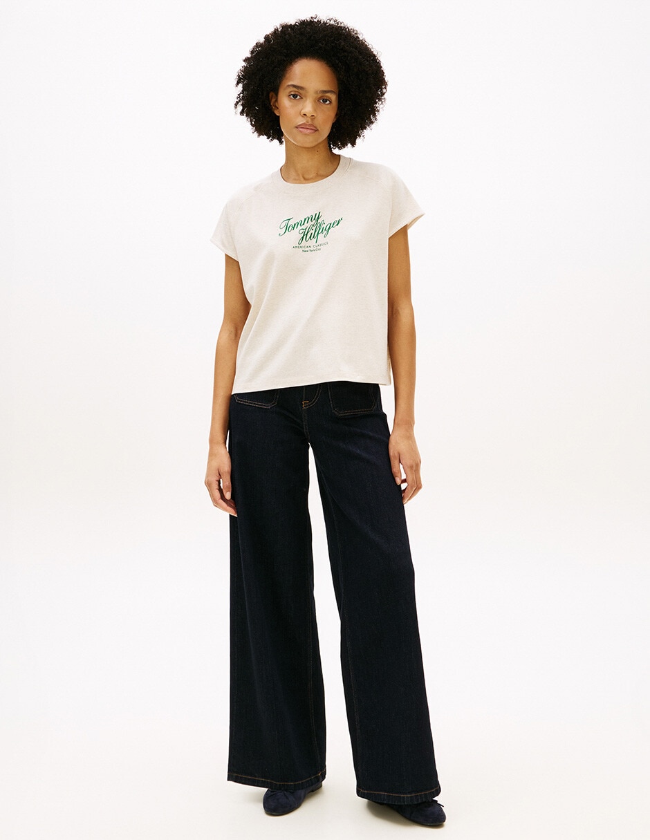 Playera manga corta cuello redondo para mujer 3