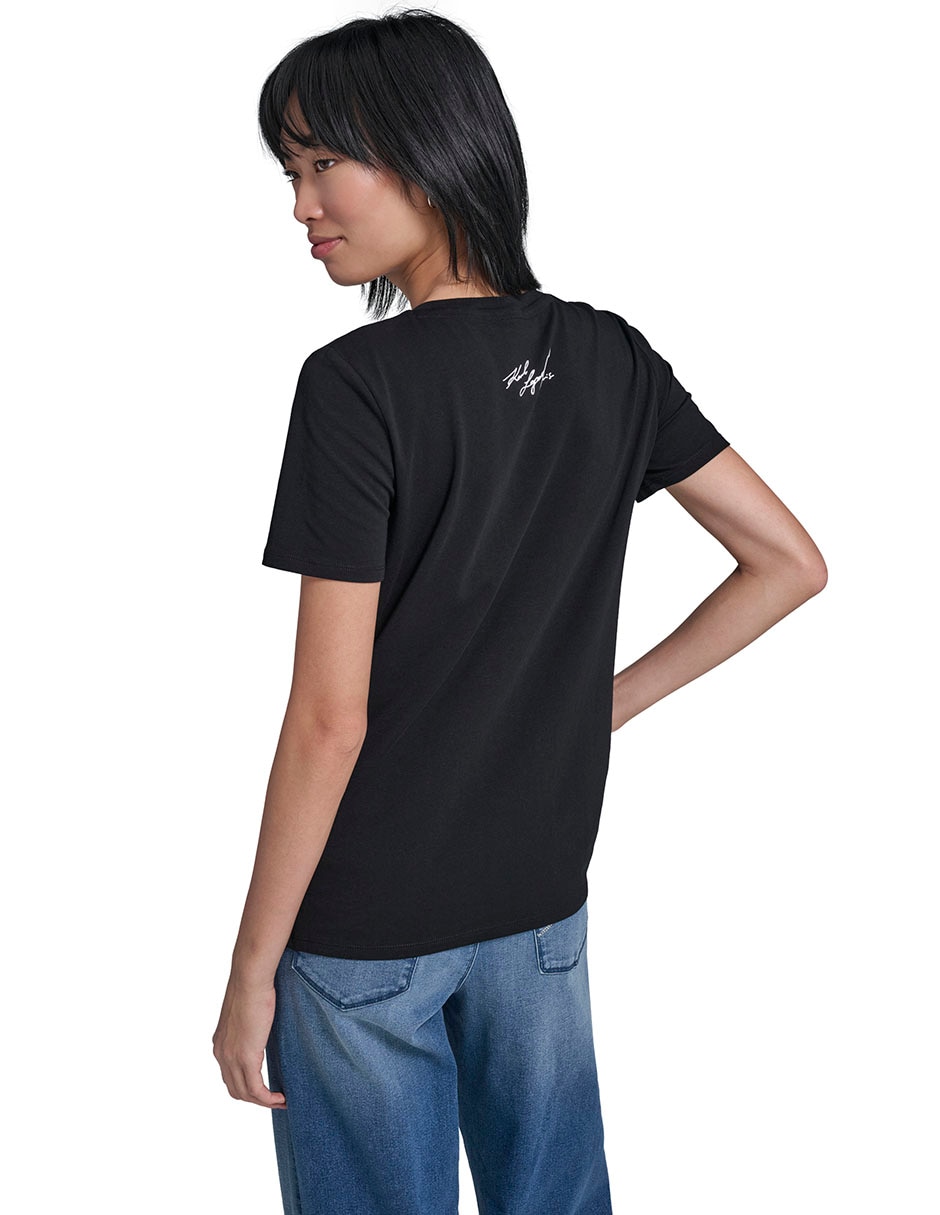 Playera manga corta cuello redondo para mujer 2