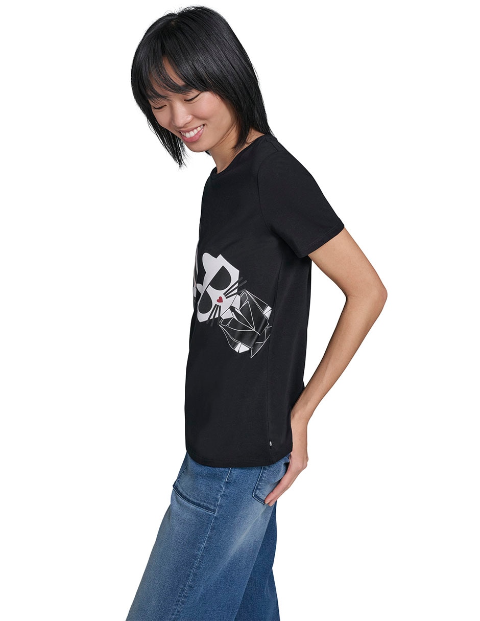 Playera manga corta cuello redondo para mujer 3