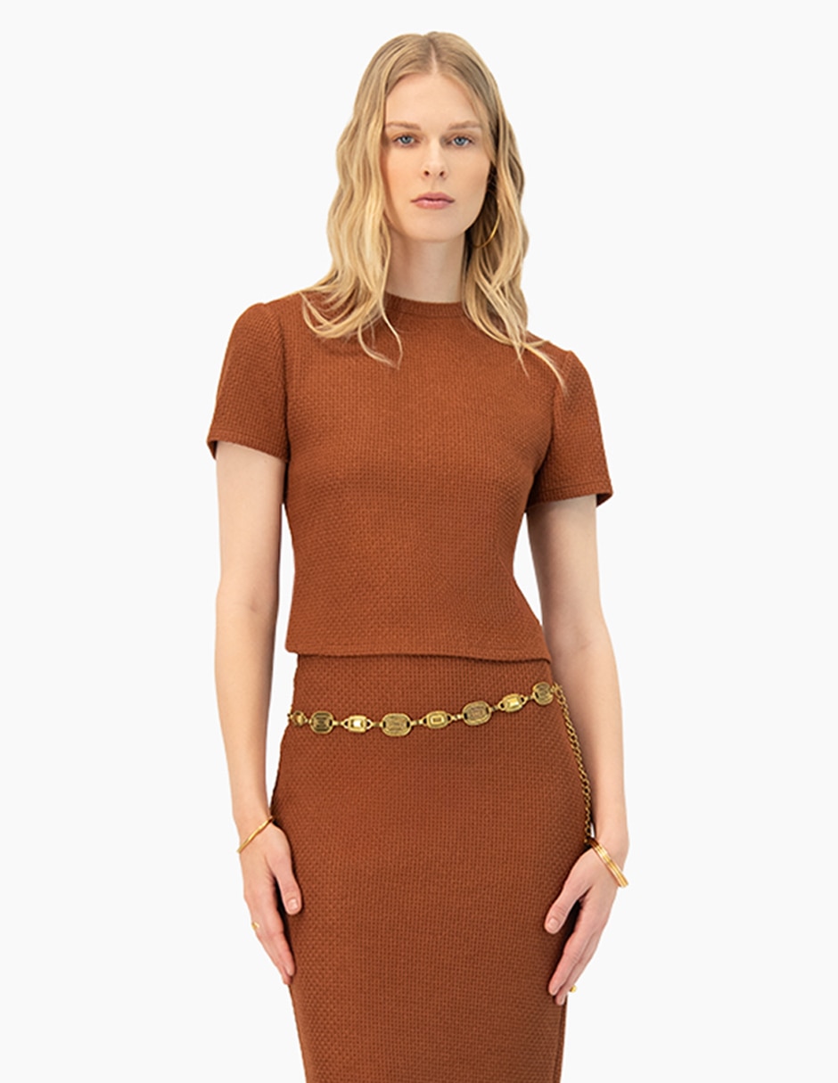 Blusa manga corta para mujer