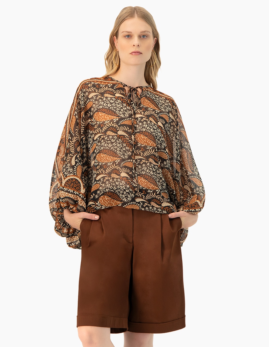 Blusa manga larga para mujer