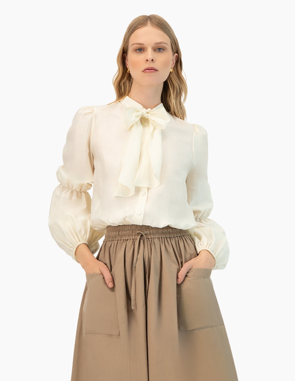 Blusa manga larga para mujer