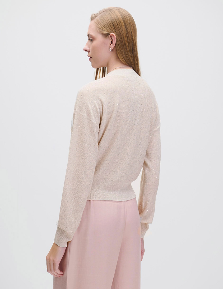 Suéter cuello V para mujer 3