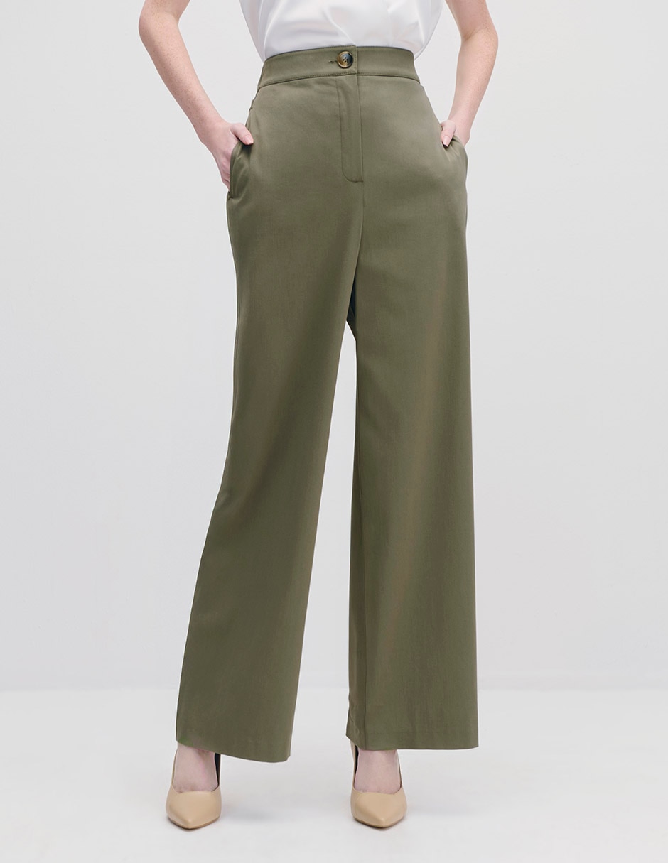 Pantalón relaxed wide leg para mujer