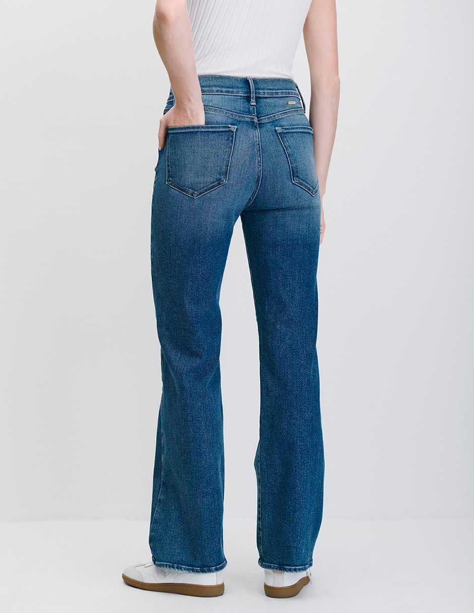 Jeans straight cintura alta para mujer 3