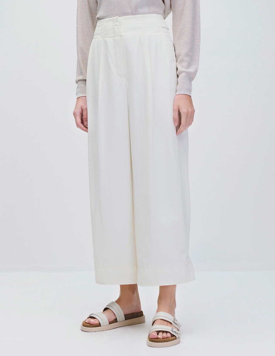 Pantalón relaxed wide leg para mujer