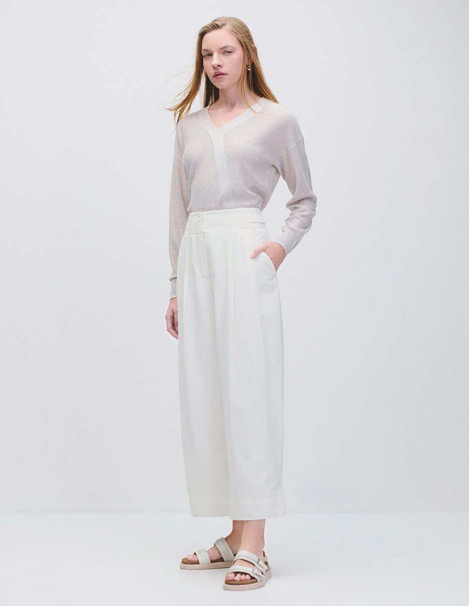 Pantalón relaxed wide leg para mujer 2
