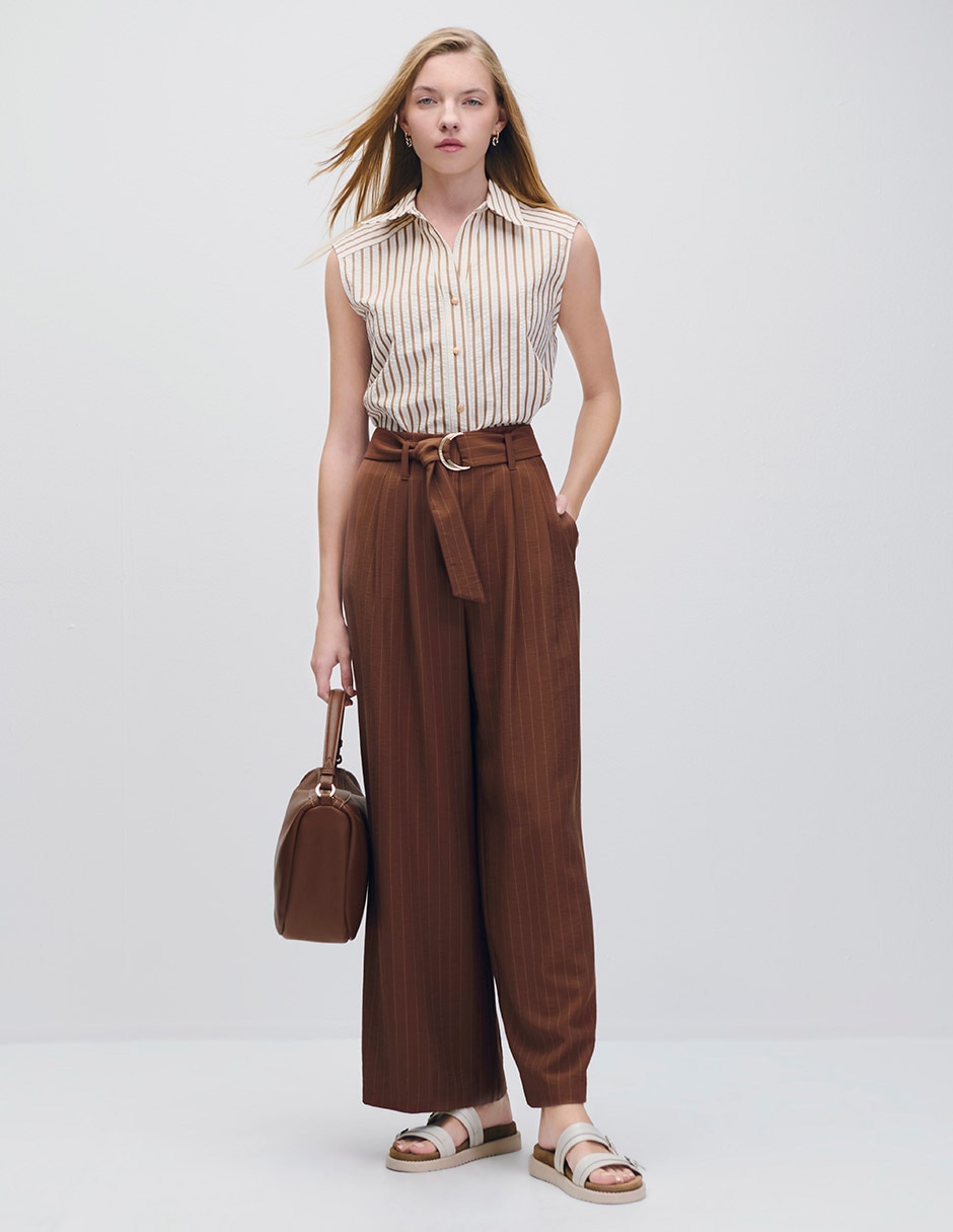 Pantalón relaxed Palazzo para mujer 2