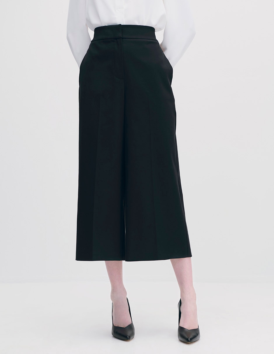 Pantalón coulotte relajado para mujer