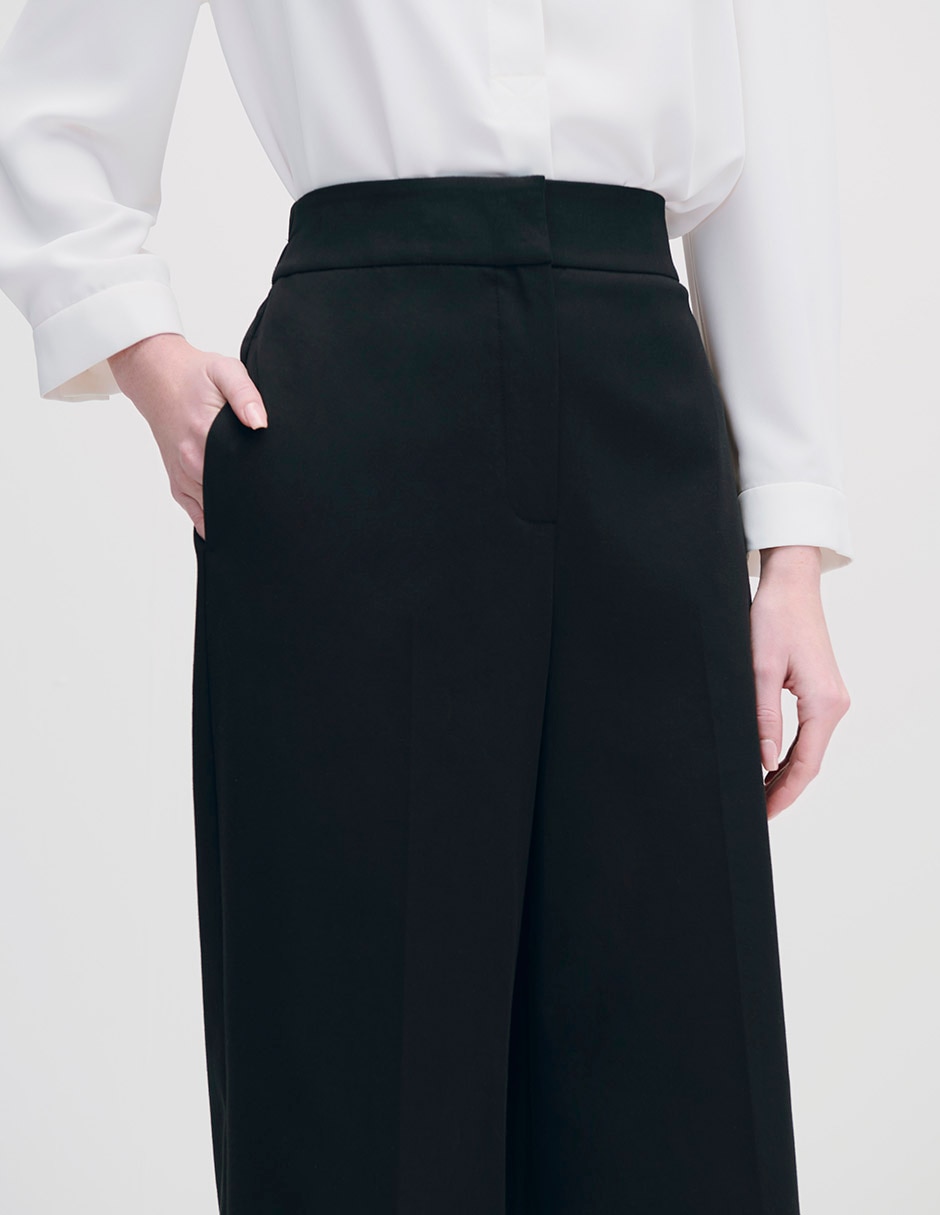 Pantalón coulotte relajado para mujer 4