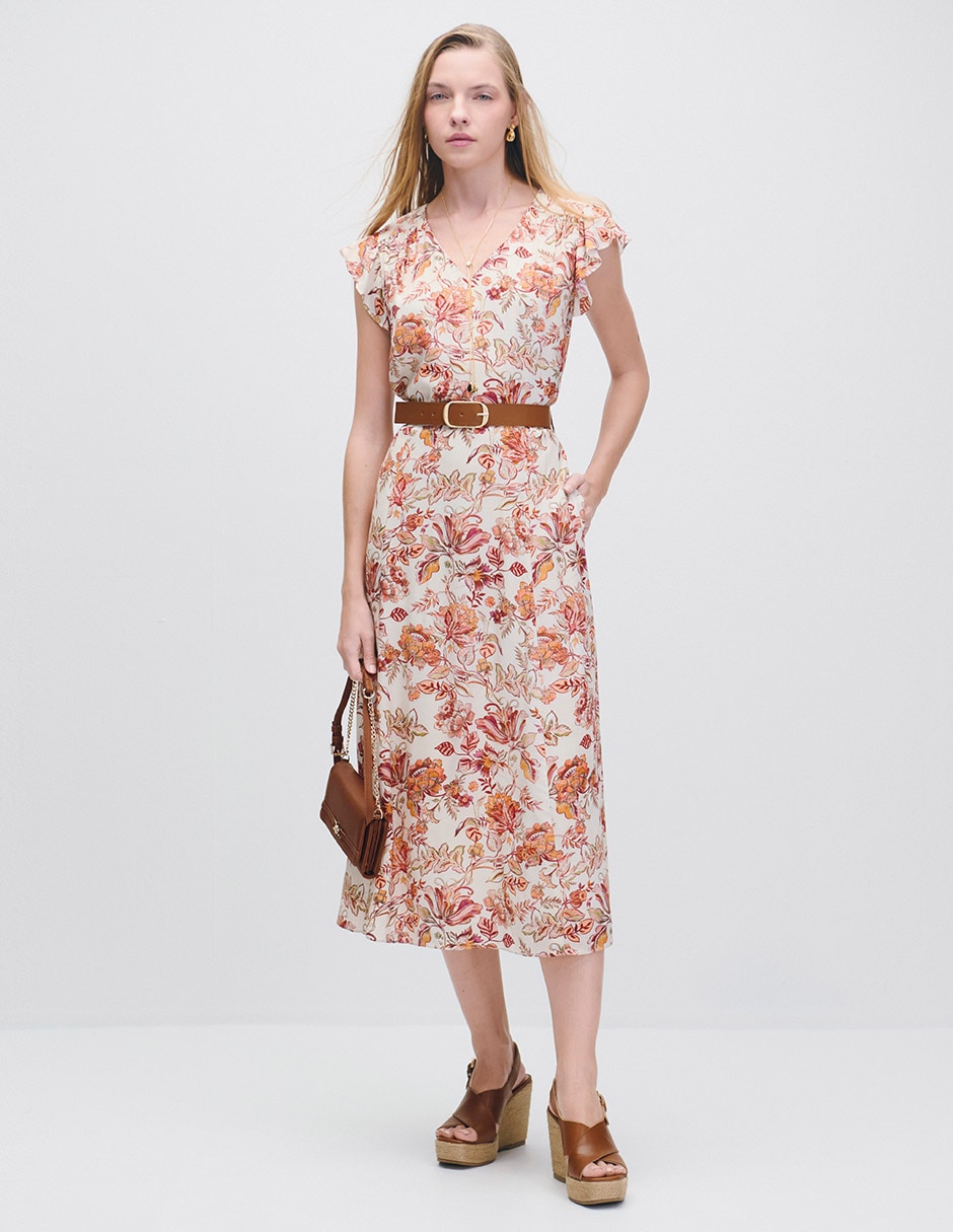 Vestido midi casual Riva para mujer Vestido midi casual Riva para mujer