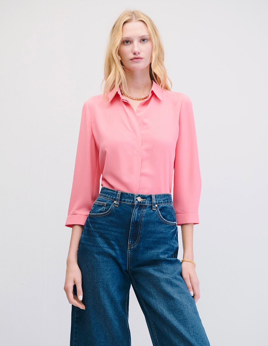 Blusa manga 3/4 para mujer