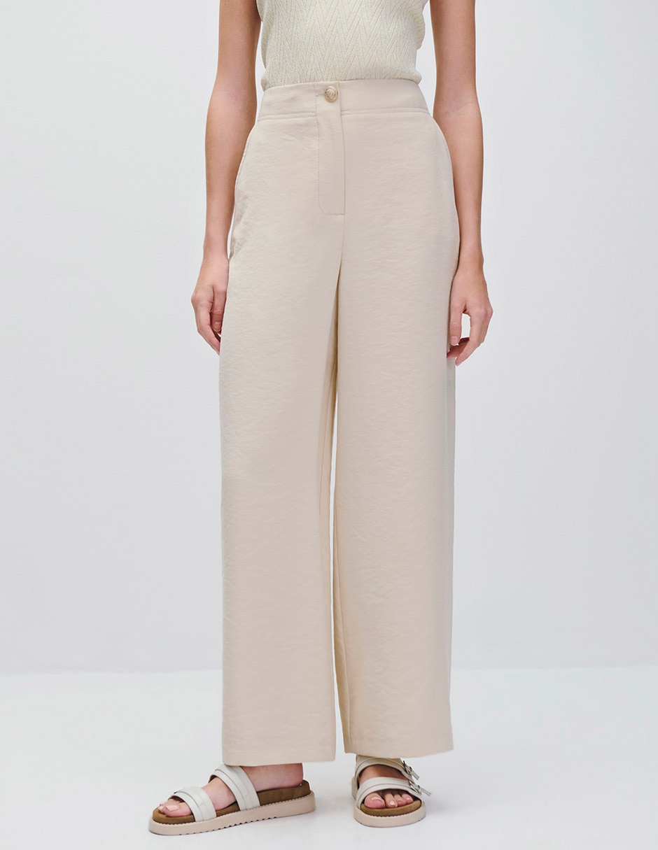 Pantalón relaxed palazzo para mujer