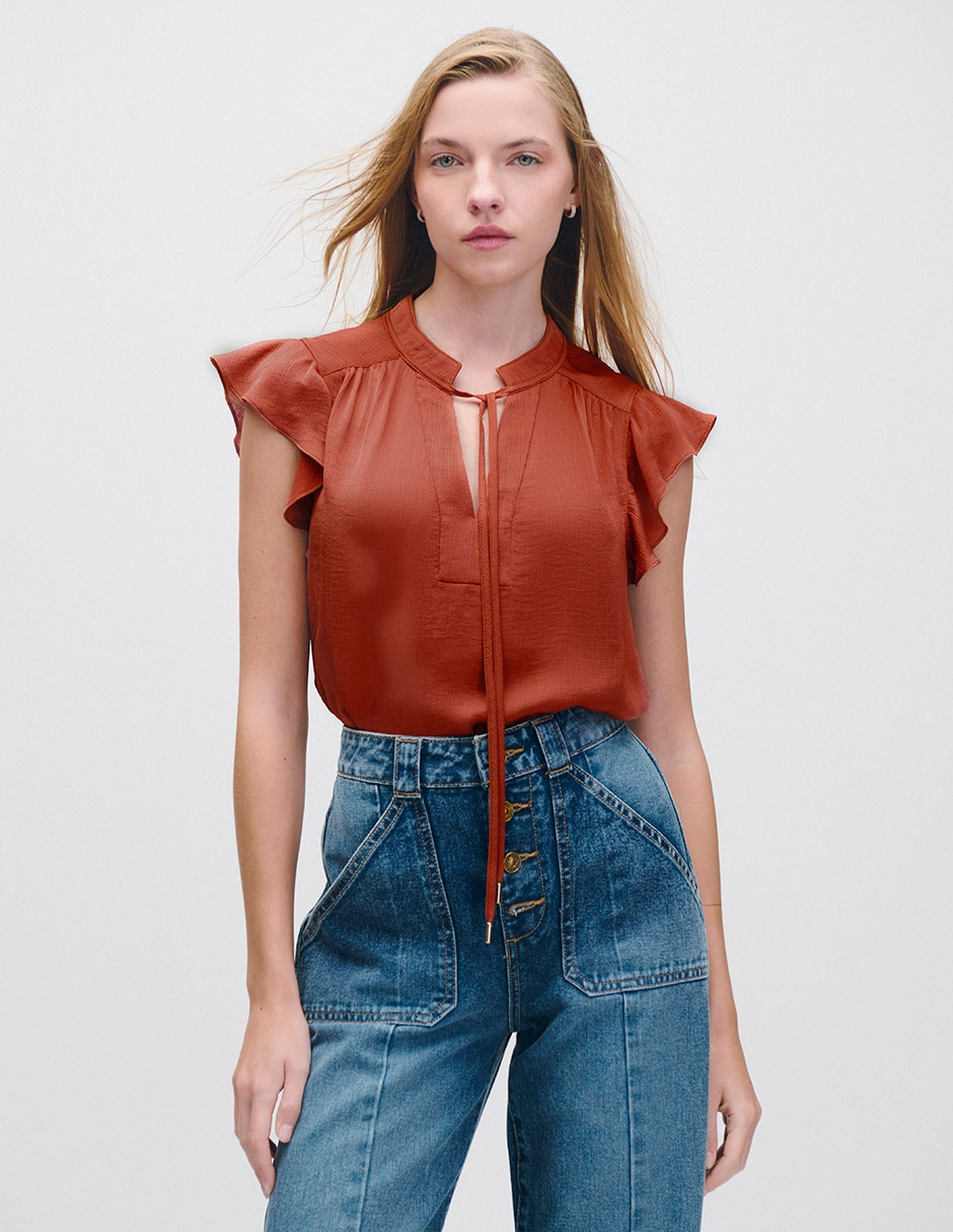 Blusa Riva manga corta para mujer