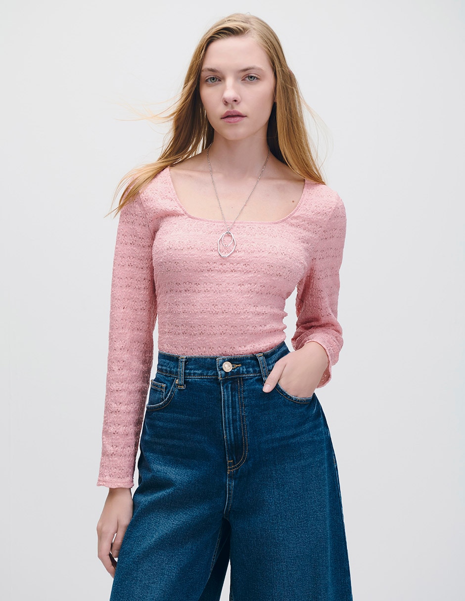 Blusa Riva manga larga para mujer