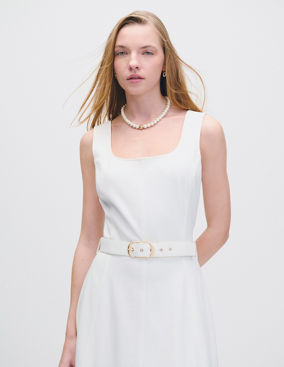 Vestido midi casual Riva para mujer 2