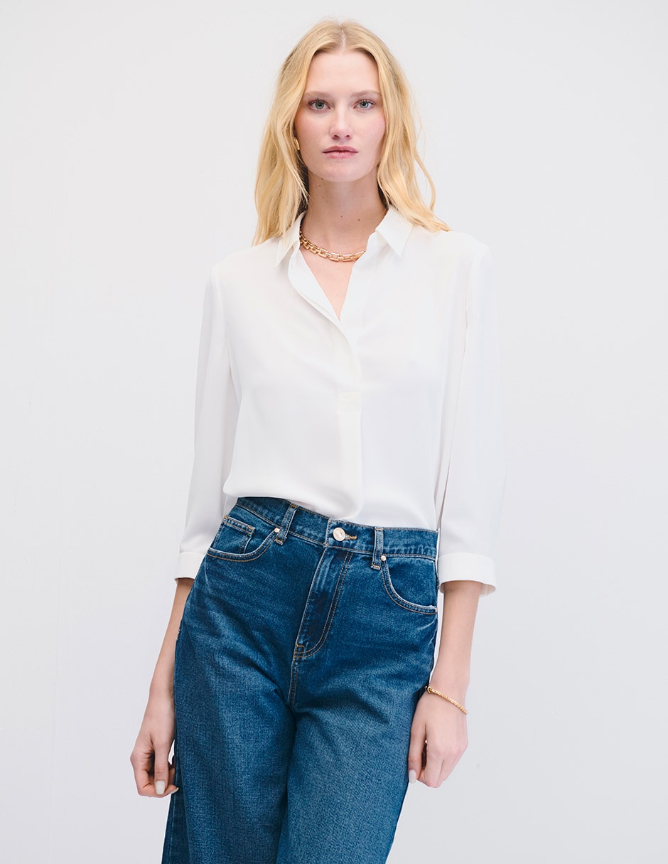 Blusa manga 3/4 para mujer