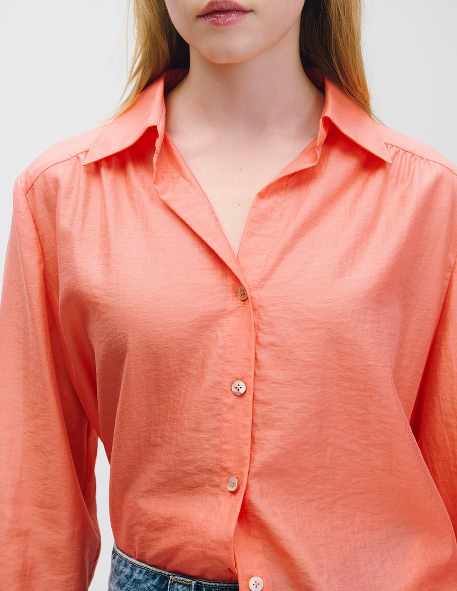 Blusa camisera Riva manga larga para mujer 4