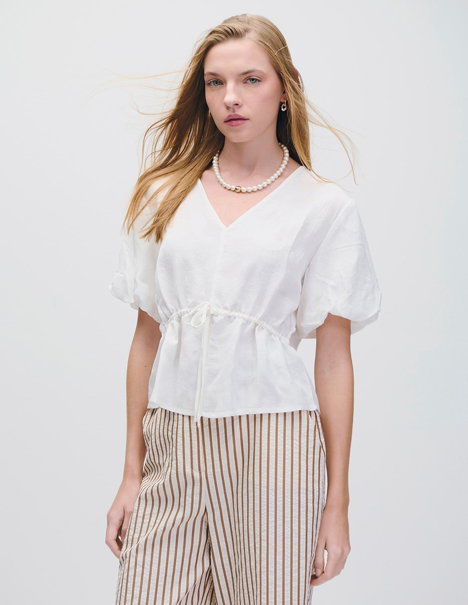 Blusa manga corta para mujer