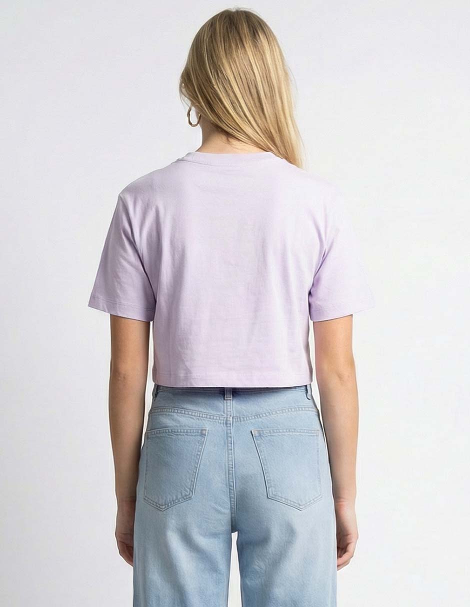 Playera manga corta cuello redondo para mujer 2