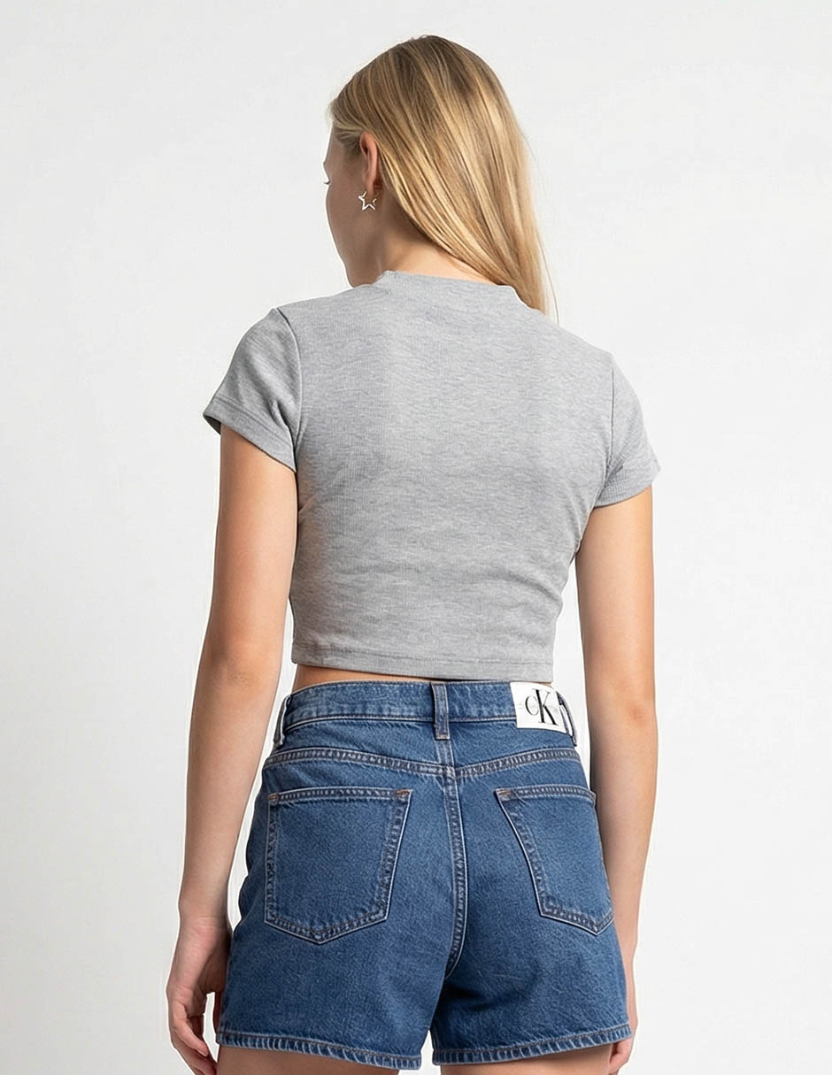 Playera manga corta cuello redondo para mujer 2