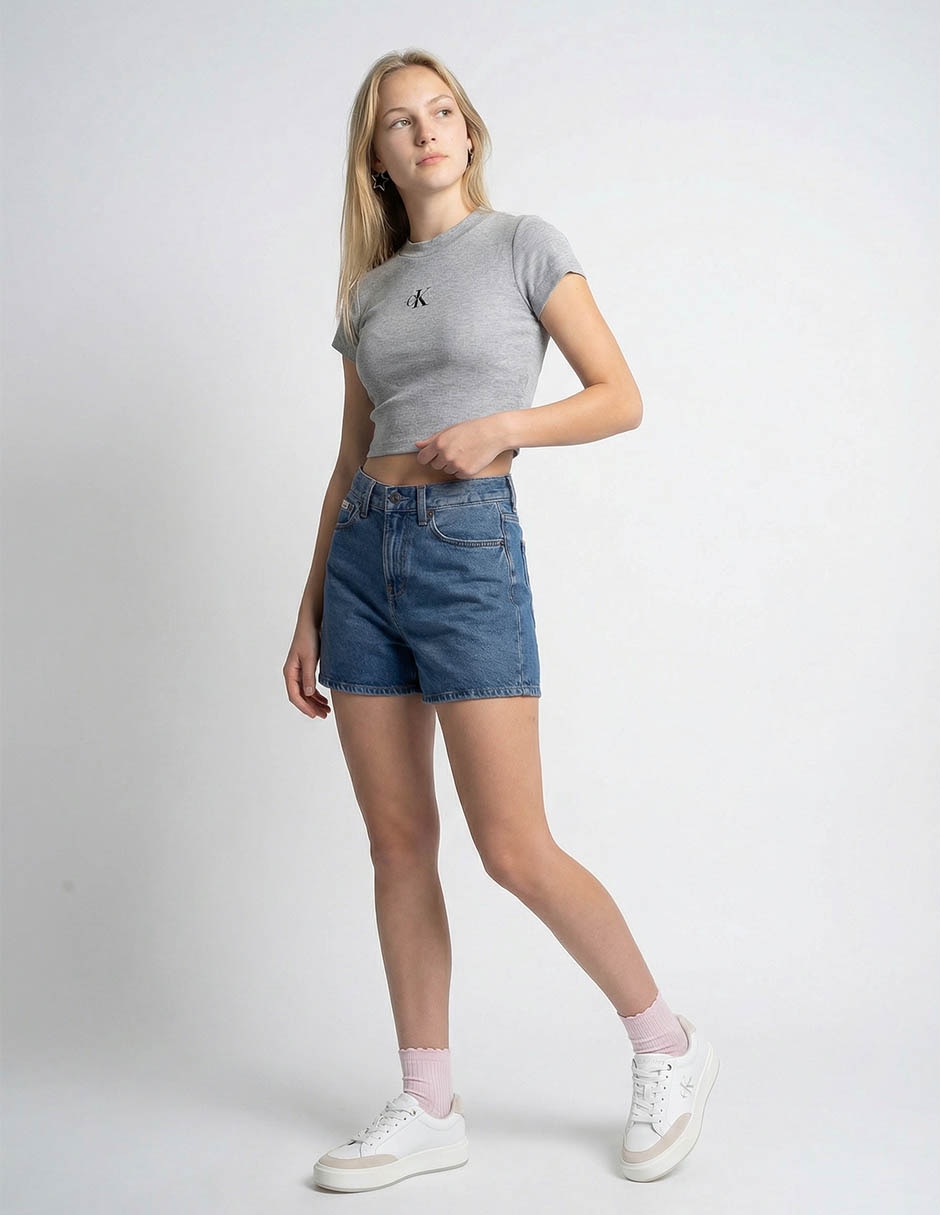 Playera manga corta cuello redondo para mujer 3