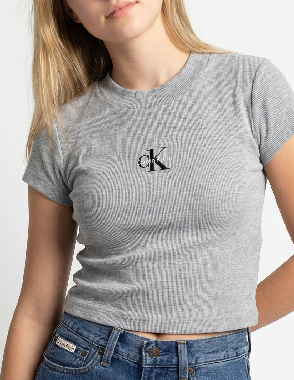 Playera manga corta cuello redondo para mujer 4