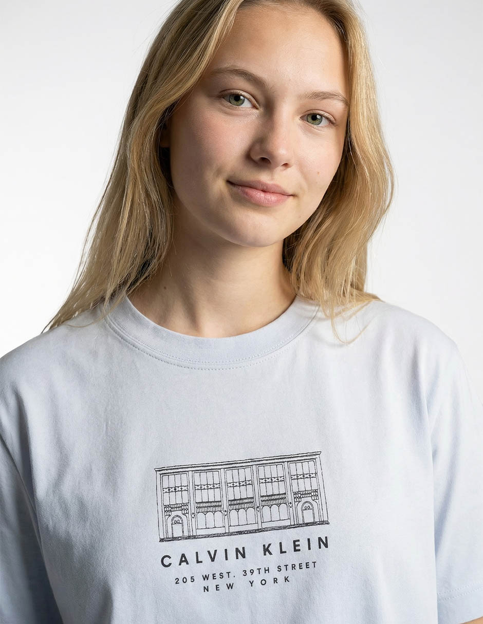 Playera manga corta cuello redondo para mujer 4