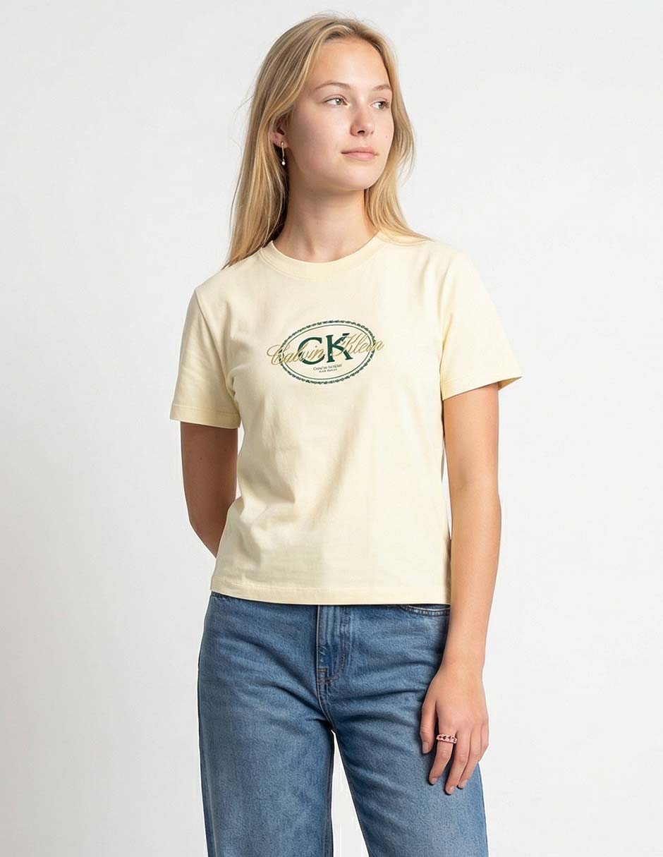 Playera 'manga' corta sin familia o colección 'cuello' redondo 'para mujer'