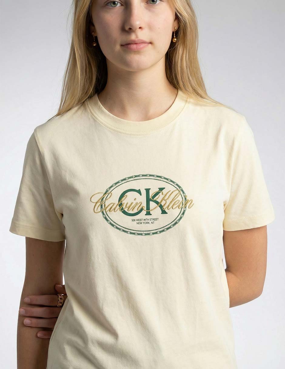 Playera "manga" corta sin familia o colección "cuello" redondo "para mujer" 4