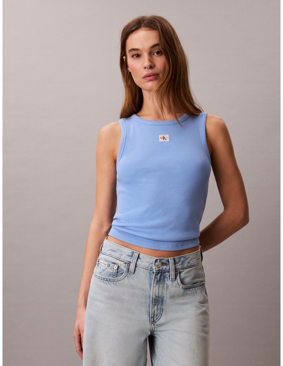 Top cuello redondo tirante ancho
