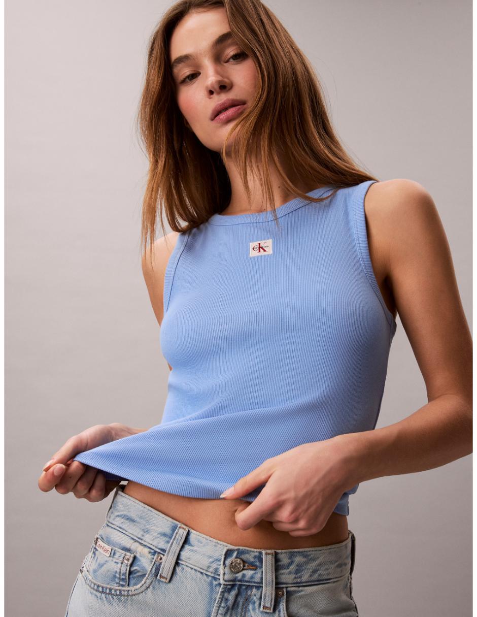 Top cuello redondo tirante ancho 4