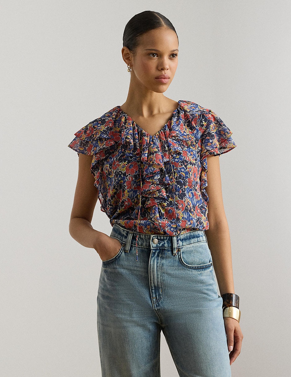 Blusa manga corta para mujer