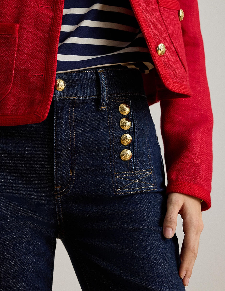 Jeans boot cintura baja para mujer 5