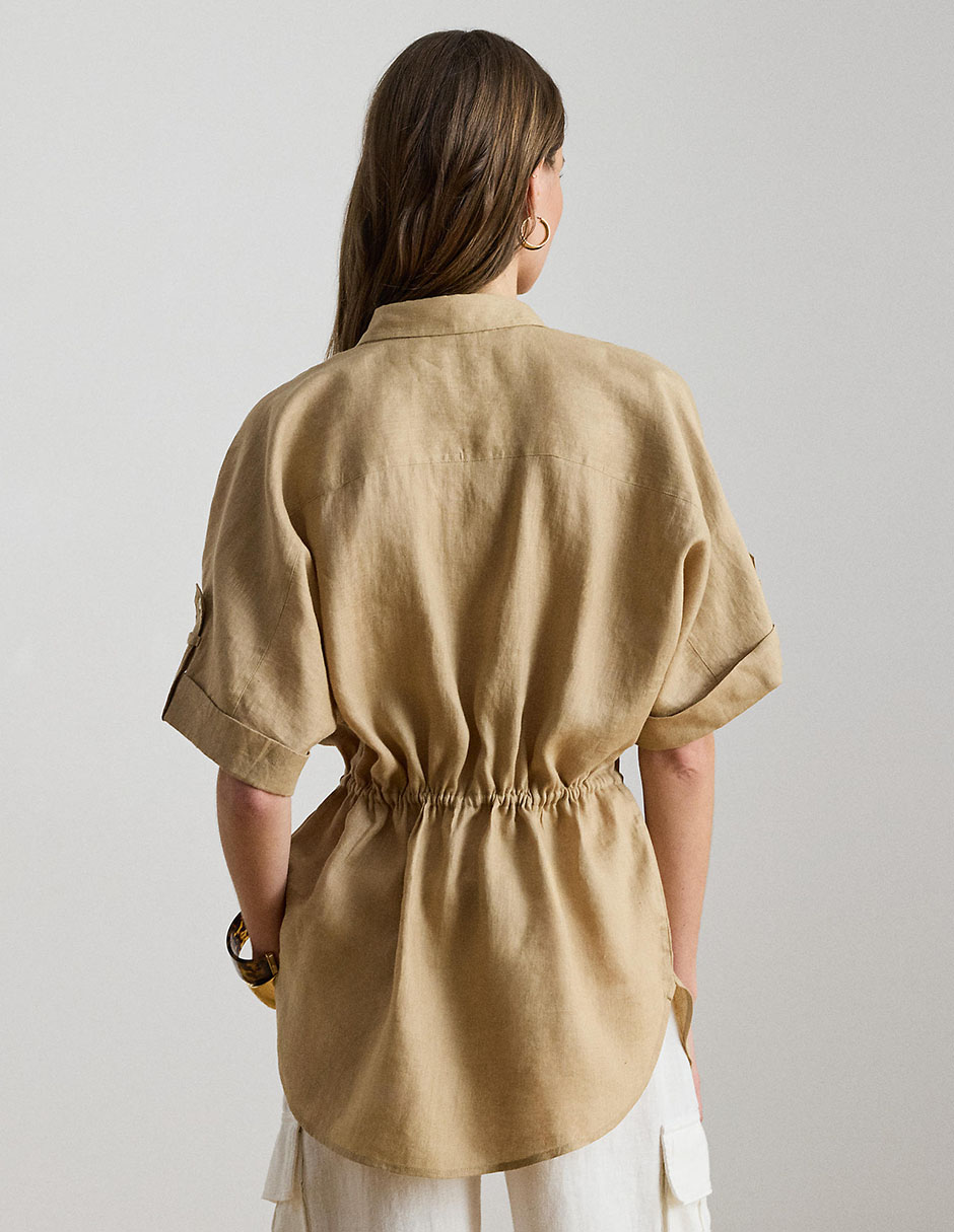 Blusa camisera manga al codo para mujer 2