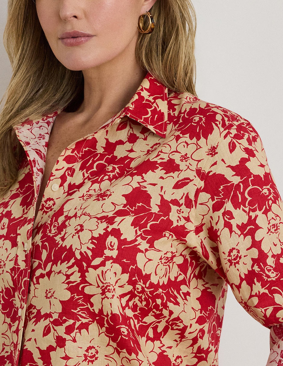 Blusa camisera manga larga para mujer 4