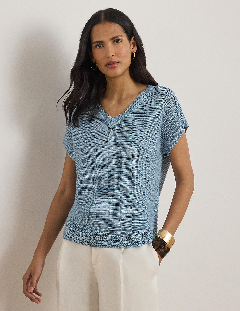 Suéter cuello V para mujer