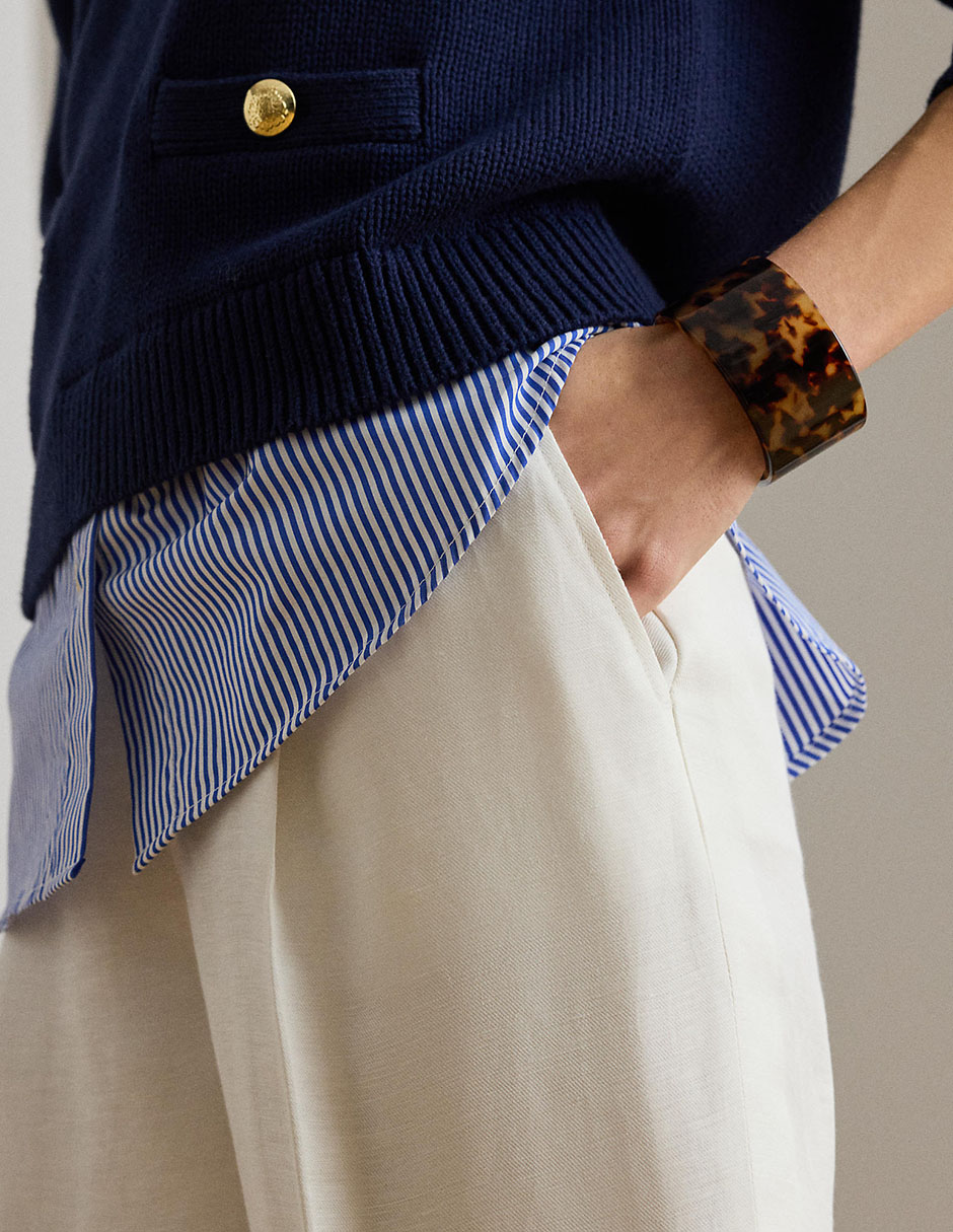 Pantalón chino relajado para mujer 4
