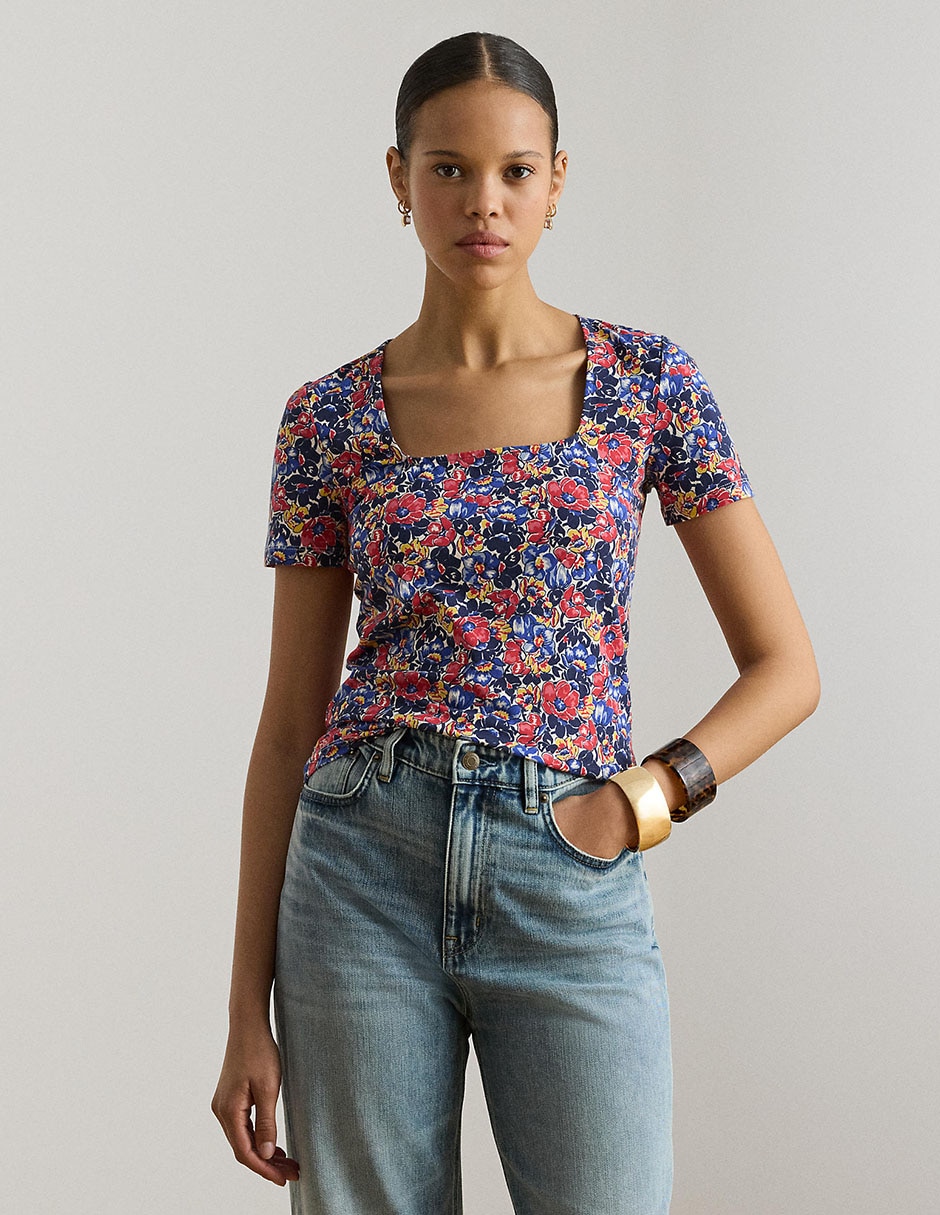 Blusa manga corta para mujer