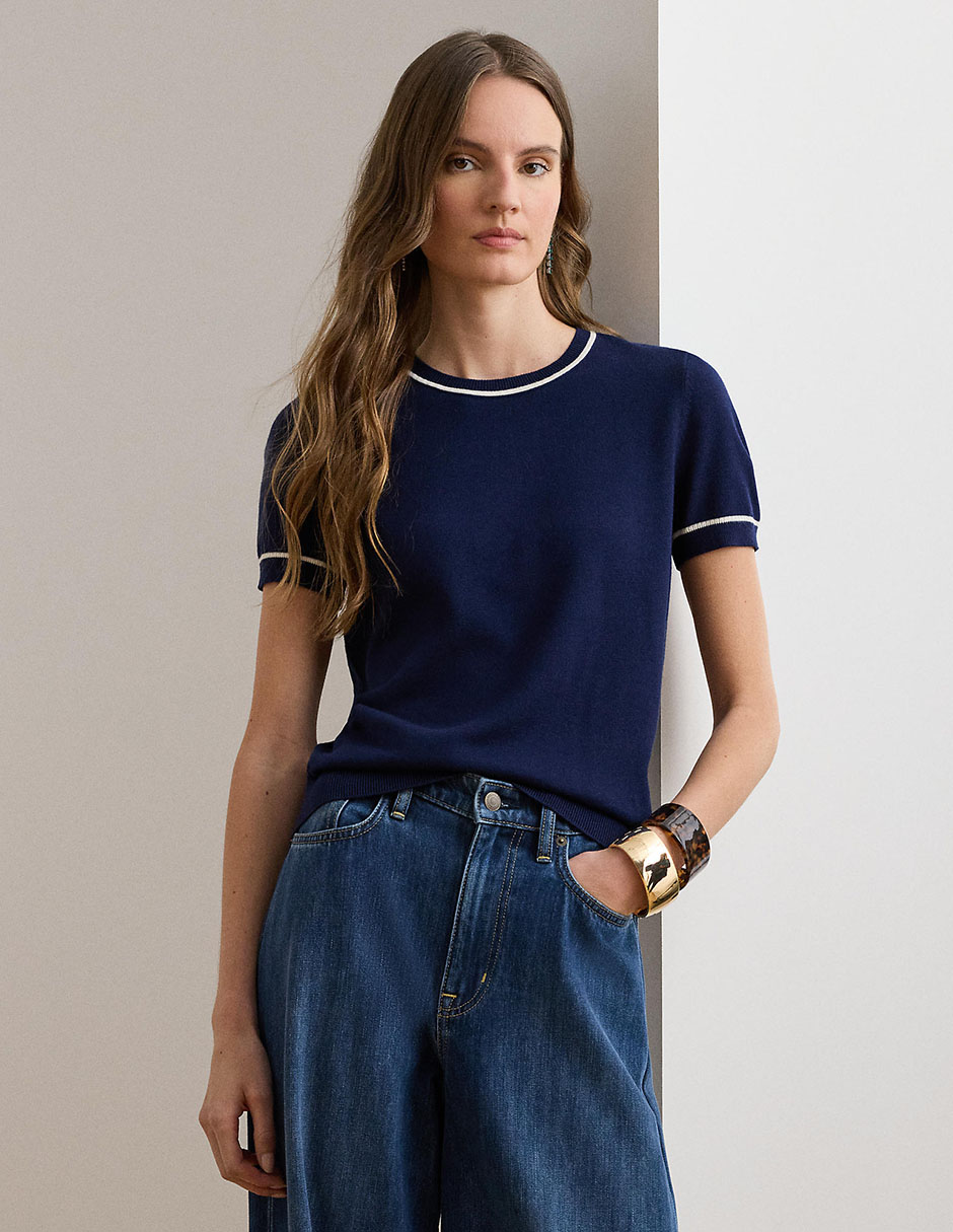 Suéter cuello redondo para mujer