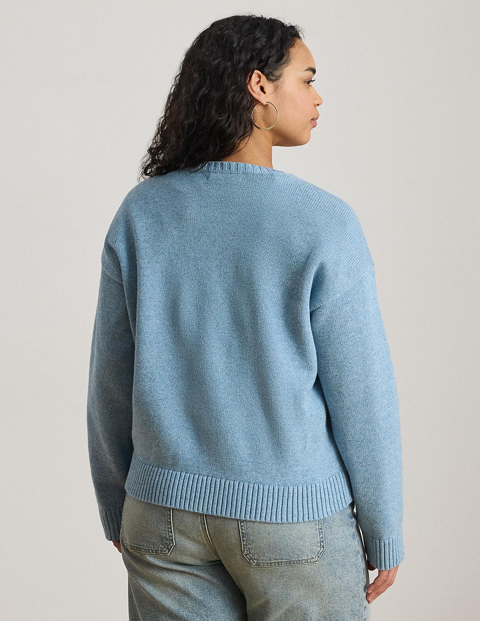 Suéter cuello redondo para mujer 2